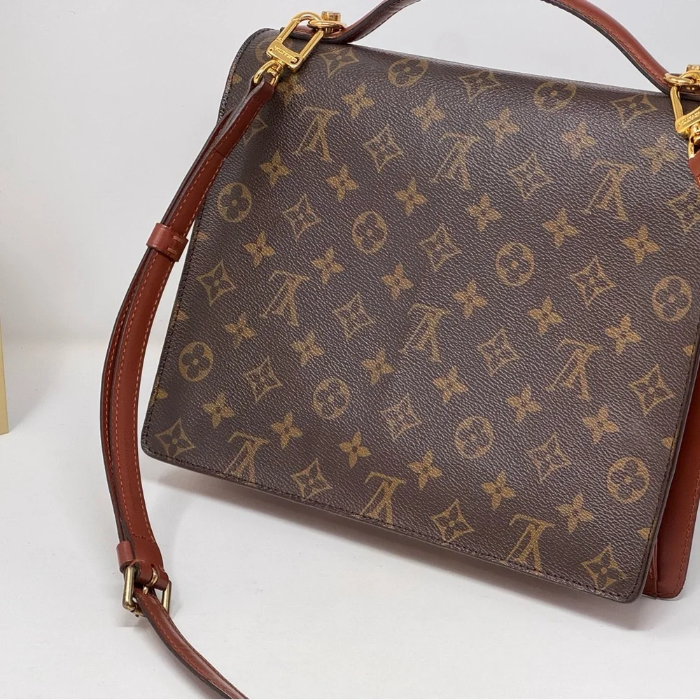 💯Authentic LOUIS VUITTON Monceau in Monogram canvas W/ Strap